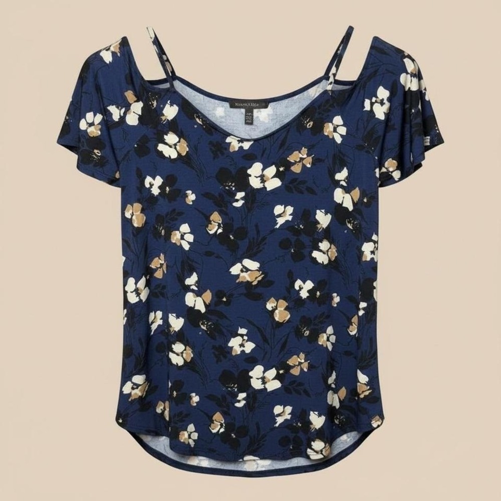 Kaileigh Cold Shoulder Floral Top Size M Pre-Owned